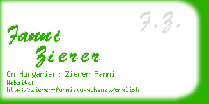 fanni zierer business card